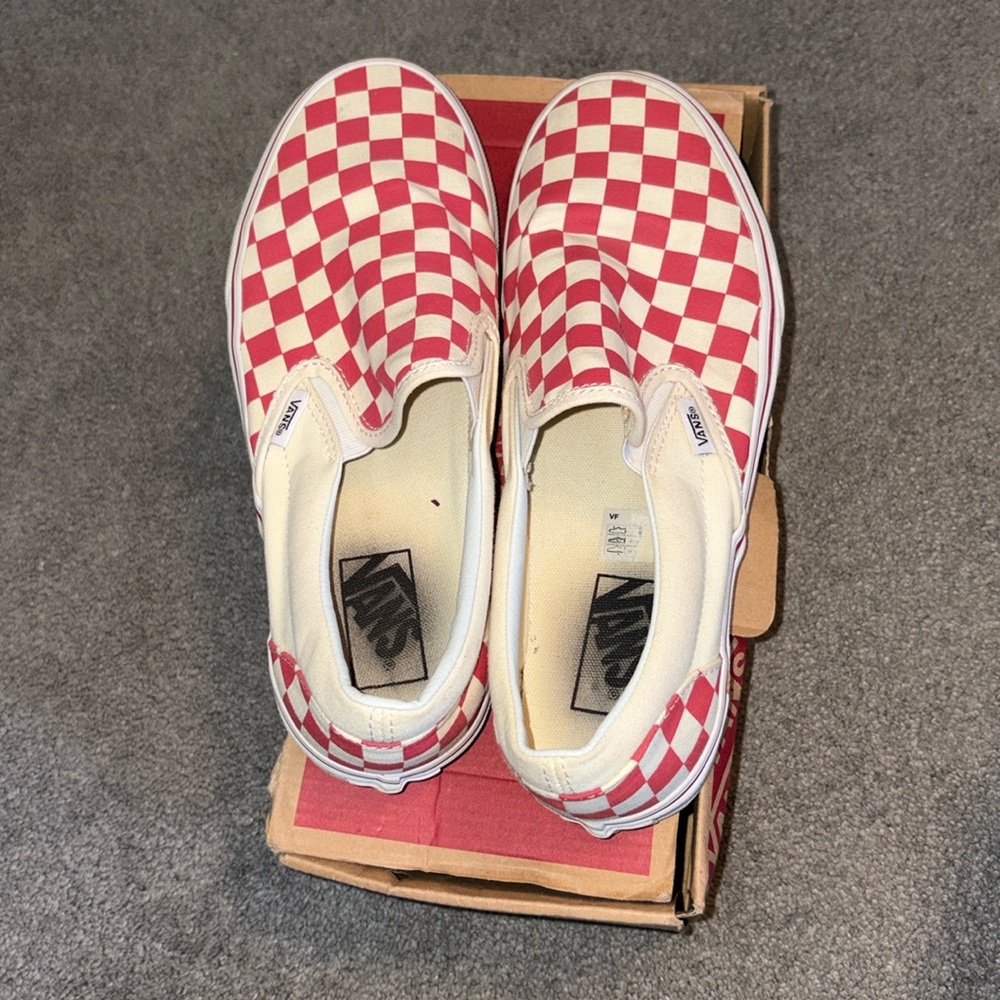 Red checkered vans